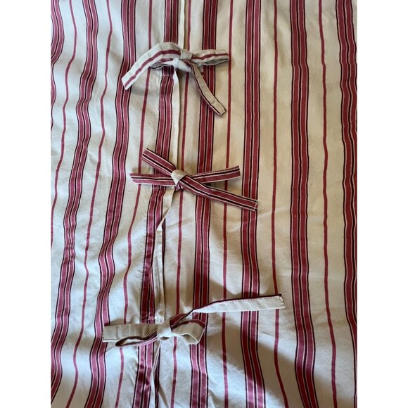 The Company Store VTG Quilted Pillow Shams BRG Floral & Stripes Scallop Edges - Picture 4 of 9